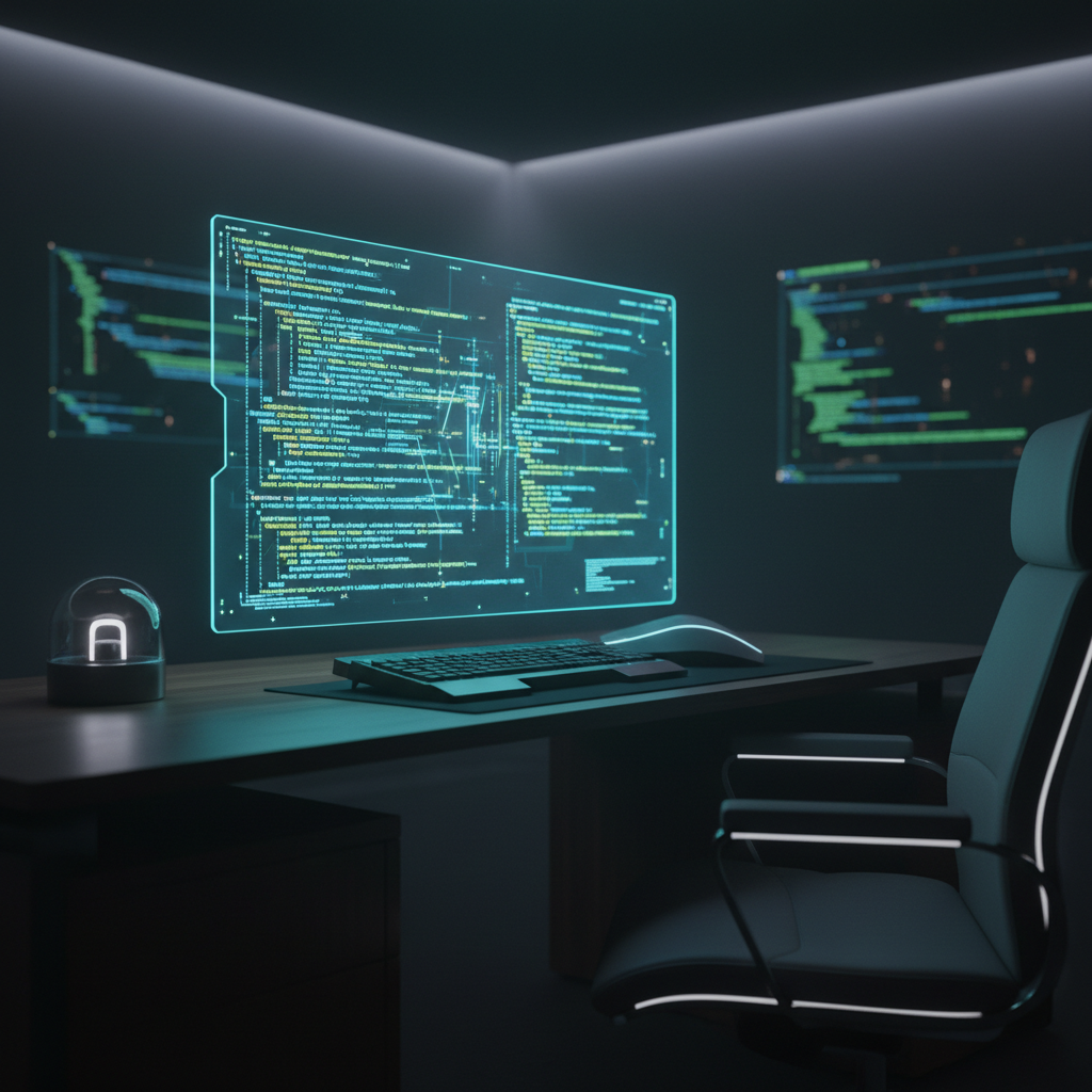A developer's desk in 2026 featuring an AI coding agent, illustrating the Claude vs ChatGPT vs Grok best AI 2026 debate.