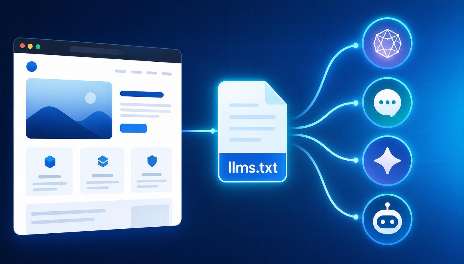 llms.txt file connecting a website to AI answer engines